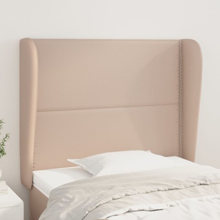 Kopfteil mit Ohren, Cappuccino-Kunstleder, 93 x 23 x 118/128 cm von , Kopf- und Fußteile - Ref: Foro24-3117899, Preis: 75,54 ...