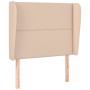 Cabecero con orejas cuero sintético capuchino 93x23x118/128 cm de , Cabeceros y pies de cama - Ref: Foro24-3117899, Precio: 7...