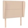 Headboard with ears cappuccino synthetic leather 93x23x118/128 cm by , Headboards and footboards - Ref: Foro24-3117899, Price...