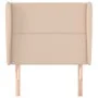 Headboard with ears cappuccino synthetic leather 93x23x118/128 cm by , Headboards and footboards - Ref: Foro24-3117899, Price...