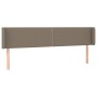 Kopfteil aus taupegrauem Stoff, 183 x 16 x 78/88 cm von , Kopf- und Fußteile - Ref: Foro24-3118646, Preis: 57,60 €, Rabatt: %