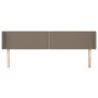 Kopfteil aus taupegrauem Stoff, 183 x 16 x 78/88 cm von , Kopf- und Fußteile - Ref: Foro24-3118646, Preis: 57,60 €, Rabatt: %