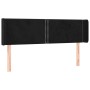 Black velvet headboard 147x16x78/88 cm by , Headboards and footboards - Ref: Foro24-3118678, Price: 56,72 €, Discount: %