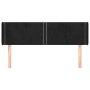 Black velvet headboard 147x16x78/88 cm by , Headboards and footboards - Ref: Foro24-3118678, Price: 56,72 €, Discount: %