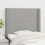 Kopfteil mit hellgrauen Stoffohren 93x16x118/128 cm von , Kopf- und Fußteile - Ref: Foro24-3119422, Preis: 60,77 €, Rabatt: %