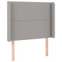 Kopfteil mit hellgrauen Stoffohren 93x16x118/128 cm von , Kopf- und Fußteile - Ref: Foro24-3119422, Preis: 60,77 €, Rabatt: %