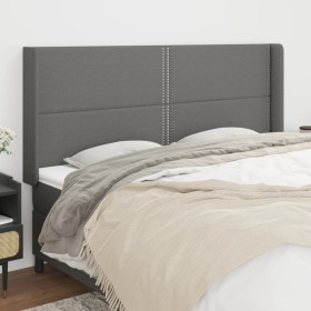 Kopfteil mit dunkelgrauen Stoffohren 183x16x118/128 cm von , Kopf- und Fußteile - Ref: Foro24-3119455, Preis: 101,36 €, Rabat...
