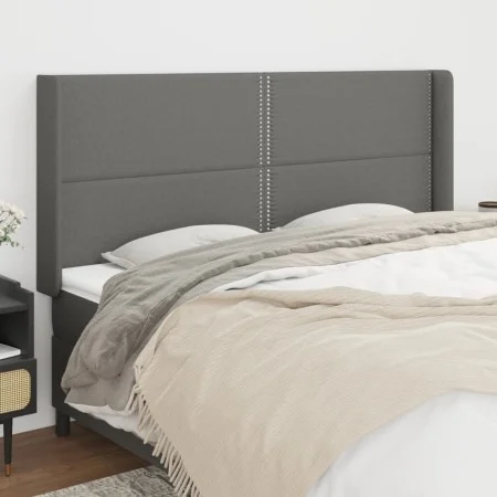 Kopfteil mit dunkelgrauen Stoffohren 183x16x118/128 cm von , Kopf- und Fußteile - Ref: Foro24-3119455, Preis: 99,73 €, Rabatt: %
