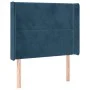 Headboard with dark blue velvet ears 83x16x118/128 cm by , Headboards and footboards - Ref: Foro24-3119474, Price: 74,79 €, D...