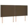 Headboard with dark brown fabric ears 183x16x118/128 cm by , Headboards and footboards - Ref: Foro24-3119457, Price: 99,26 €,...