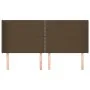 Headboard with dark brown fabric ears 183x16x118/128 cm by , Headboards and footboards - Ref: Foro24-3119457, Price: 99,26 €,...