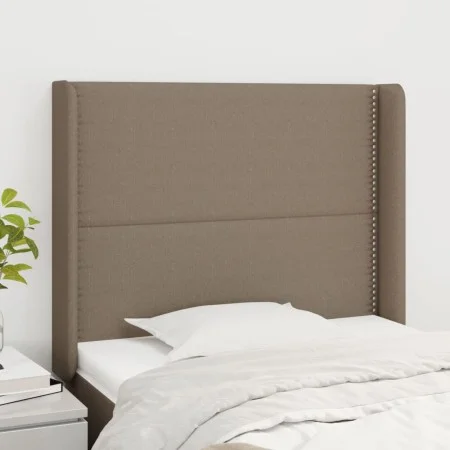 Headboard with ears in taupe gray fabric 103x16x118/128 cm by , Headboards and footboards - Ref: Foro24-3119434, Price: 61,30...