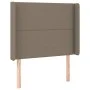 Headboard with ears in taupe gray fabric 103x16x118/128 cm by , Headboards and footboards - Ref: Foro24-3119434, Price: 61,30...