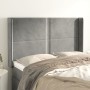 Kopfteil mit hellgrauen Samtohren 147x16x118/128 cm von , Kopf- und Fußteile - Ref: Foro24-3119488, Preis: 97,28 €, Rabatt: %