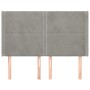 Kopfteil mit hellgrauen Samtohren 147x16x118/128 cm von , Kopf- und Fußteile - Ref: Foro24-3119488, Preis: 97,28 €, Rabatt: %