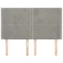 Kopfteil mit hellgrauen Samtohren 147x16x118/128 cm von , Kopf- und Fußteile - Ref: Foro24-3119488, Preis: 96,24 €, Rabatt: %