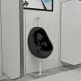 Wandurinal mit schwarzem Keramik-Spülventil von vidaXL, Urinale - Ref: Foro24-143992, Preis: 131,72 €, Rabatt: %