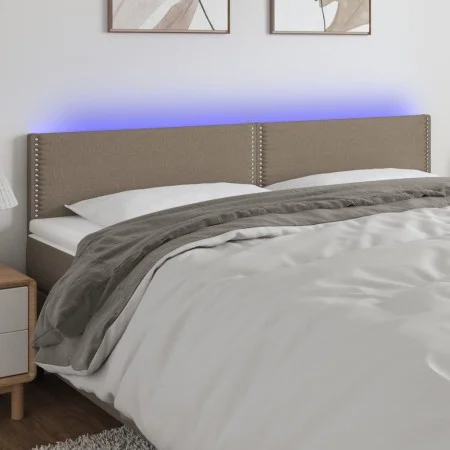 Headboard with LED in taupe gray fabric 180x5x78/88 cm by , Headboards and footboards - Ref: Foro24-3121490, Price: 54,24 €, ...