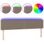 Kopfteil mit LED aus taupegrauem Stoff 180x5x78/88 cm von , Kopf- und Fußteile - Ref: Foro24-3121490, Preis: 54,91 €, Rabatt: %