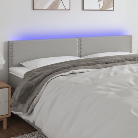 Kopfteil aus hellgrauem Stoff mit LED 180x5x78/88 cm von , Kopf- und Fußteile - Ref: Foro24-3121486, Preis: 55,13 €, Rabatt: %