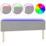 Light gray fabric headboard with LED 180x5x78/88 cm by , Headboards and footboards - Ref: Foro24-3121486, Price: 54,73 €, Dis...