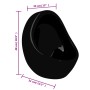 Urinario de pared con válvula de descarga cerámica negro de vidaXL, Urinarios - Ref: Foro24-143992, Precio: 118,57 €, Descuen...