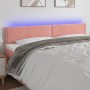 Rosa Samtkopfteil mit LED 200x5x78/88 cm von , Kopf- und Fußteile - Ref: Foro24-3121543, Preis: 57,62 €, Rabatt: %