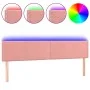 Rosa Samtkopfteil mit LED 200x5x78/88 cm von , Kopf- und Fußteile - Ref: Foro24-3121543, Preis: 56,92 €, Rabatt: %