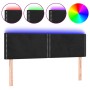 Kopfteil aus schwarzem Samt mit LED 144x5x78/88 cm von , Kopf- und Fußteile - Ref: Foro24-3121522, Preis: 51,04 €, Rabatt: %