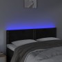 Kopfteil aus schwarzem Samt mit LED 144x5x78/88 cm von , Kopf- und Fußteile - Ref: Foro24-3121522, Preis: 51,04 €, Rabatt: %