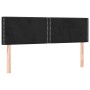 Kopfteil aus schwarzem Samt mit LED 144x5x78/88 cm von , Kopf- und Fußteile - Ref: Foro24-3121522, Preis: 51,04 €, Rabatt: %