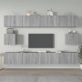 Set de muebles para TV 6 pzas madera contrachapada gris Sonoma