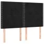 Black velvet headboard with LED lights 144x5x118/128 cm by , Headboards and footboards - Ref: Foro24-3122334, Price: 100,89 €...
