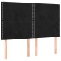 Cabecero con luces LED terciopelo negro 144x5x118/128 cm de , Cabeceros y pies de cama - Ref: Foro24-3122334, Precio: 89,92 €...