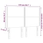 Kopfteil aus schwarzem Samt mit LED-Leuchten, 144 x 5 x 118/128 cm von , Kopf- und Fußteile - Ref: Foro24-3122334, Preis: 91,...