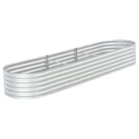 Arriate de acero galvanizado plateado 320x80x44 cm de vidaXL, Maceteros y jardineras - Ref: Foro24-45517, Precio: 158,16 €, D...