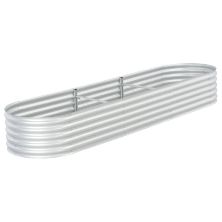 Arriate de acero galvanizado plateado 320x80x44 cm de vidaXL, Maceteros y jardineras - Ref: Foro24-45517, Precio: 160,75 €, D...