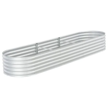 Arriate de acero galvanizado plateado 320x80x44 cm de vidaXL, Maceteros y jardineras - Ref: Foro24-45517, Precio: 158,35 €, D...