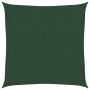 Toldo de vela HDPE verde oscuro 160 g/m² 2,5x2,5 m