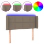 Headboard with LED in taupe gray fabric 83x16x78/88 cm by , Headboards and footboards - Ref: Foro24-3123214, Price: 49,28 €, ...