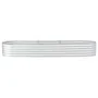 Arriate de acero galvanizado plateado 320x80x44 cm de vidaXL, Maceteros y jardineras - Ref: Foro24-45517, Precio: 158,35 €, D...