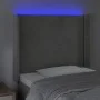 Hellgraues Samtkopfteil mit LED 83x16x118/128 cm von , Kopf- und Fußteile - Ref: Foro24-3123938, Preis: 71,98 €, Rabatt: %