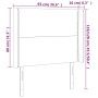 Kopfteil aus cremefarbenem Stoff mit LED 93x16x118/128 cm von , Kopf- und Fußteile - Ref: Foro24-3123895, Preis: 78,00 €, Rab...