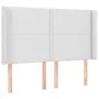 Headboard with LED white synthetic leather 147x16x118/128 cm by , Headboards and footboards - Ref: Foro24-3123999, Price: 127...