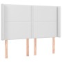 Kopfteil mit LED, weißem Kunstleder, 147 x 16 x 118/128 cm von , Kopf- und Fußteile - Ref: Foro24-3123999, Preis: 129,89 €, R...