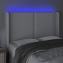 Kopfteil mit LED, weißem Kunstleder, 147 x 16 x 118/128 cm von , Kopf- und Fußteile - Ref: Foro24-3123999, Preis: 129,89 €, R...