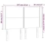 Kopfteil mit LED, weißem Kunstleder, 147 x 16 x 118/128 cm von , Kopf- und Fußteile - Ref: Foro24-3123999, Preis: 127,91 €, R...