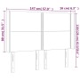 Kopfteil mit LED, weißem Kunstleder, 147 x 16 x 118/128 cm von , Kopf- und Fußteile - Ref: Foro24-3123999, Preis: 129,89 €, R...