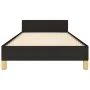 Bed frame with black fabric headboard 100x200 cm by , Beds and slatted bases - Ref: Foro24-3124954, Price: 120,47 €, Discount: %