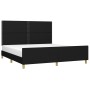 Bed frame with black fabric headboard 180x200 cm by , Beds and slatted bases - Ref: Foro24-3124994, Price: 211,18 €, Discount: %